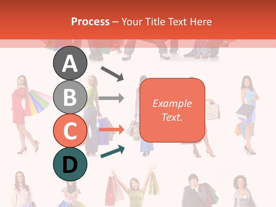 Isolated Happy Bags PowerPoint Template