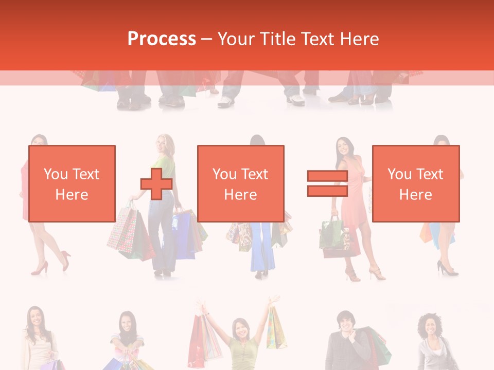 Isolated Happy Bags PowerPoint Template