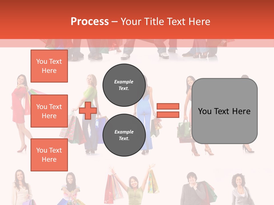 Isolated Happy Bags PowerPoint Template