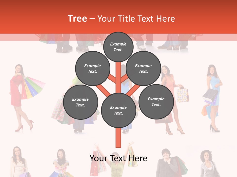 Isolated Happy Bags PowerPoint Template