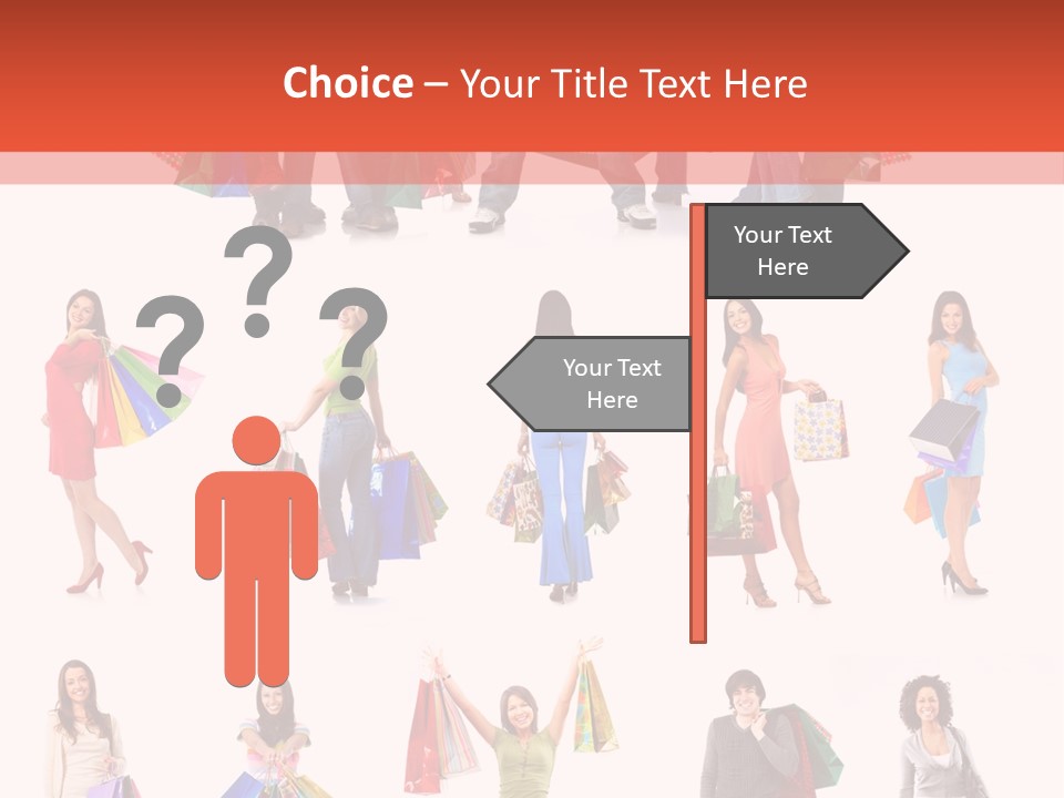 Isolated Happy Bags PowerPoint Template