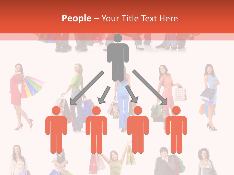 Isolated Happy Bags PowerPoint Template