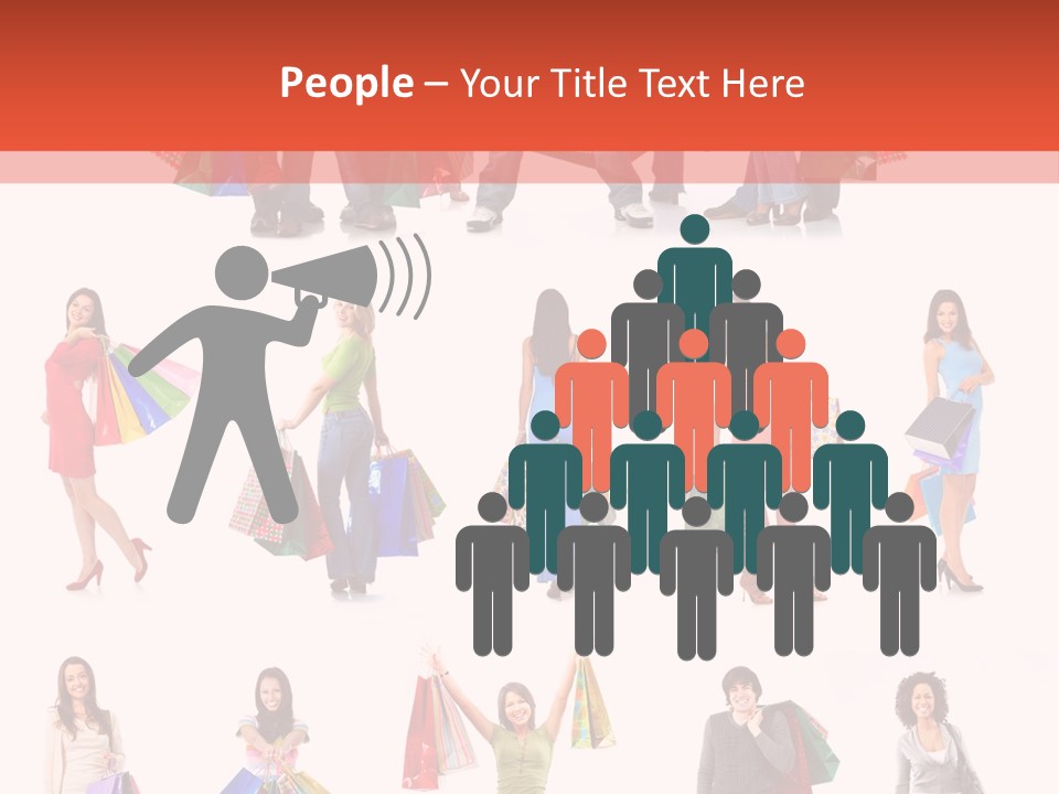 Isolated Happy Bags PowerPoint Template