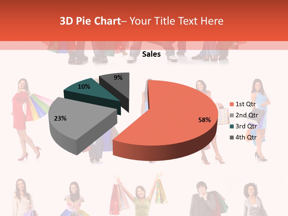 Isolated Happy Bags PowerPoint Template