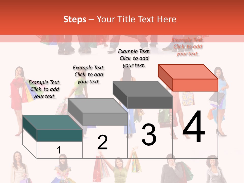Isolated Happy Bags PowerPoint Template