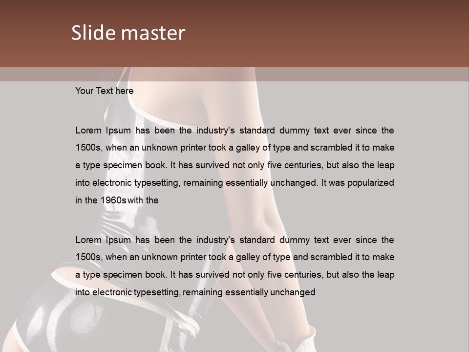 Woman Golf Playing PowerPoint Template