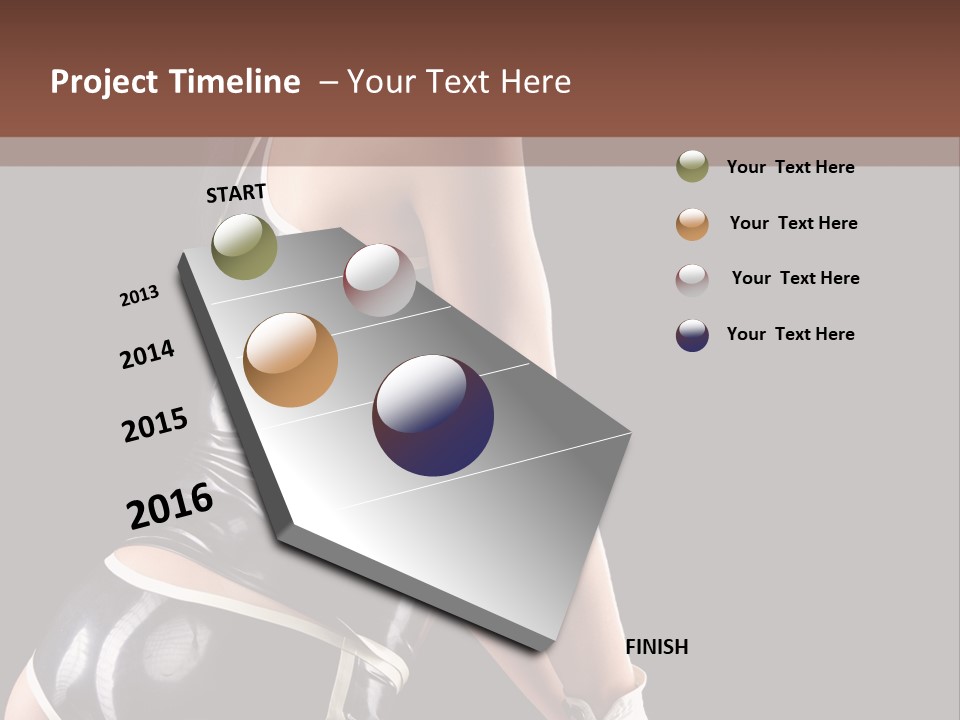 Woman Golf Playing PowerPoint Template