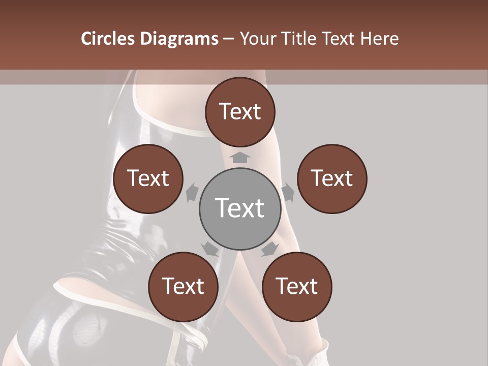 Woman Golf Playing PowerPoint Template