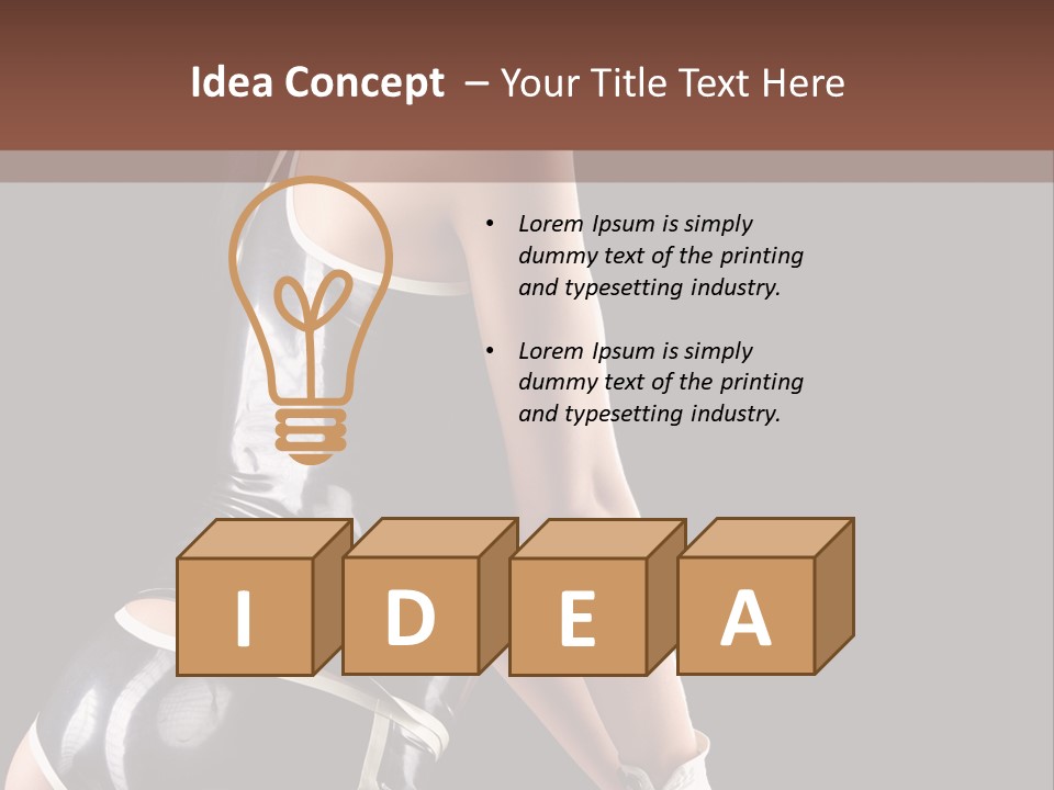 Woman Golf Playing PowerPoint Template