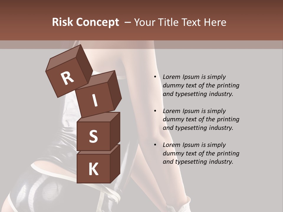 Woman Golf Playing PowerPoint Template