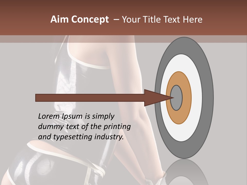 Woman Golf Playing PowerPoint Template