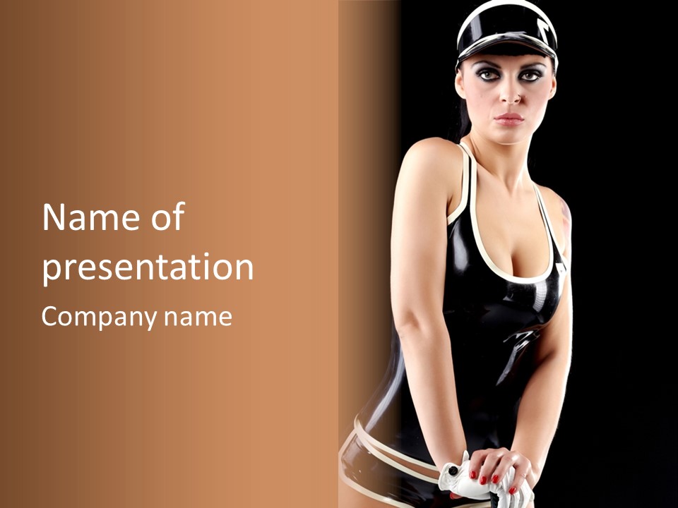 Black Golf Sexy PowerPoint Template