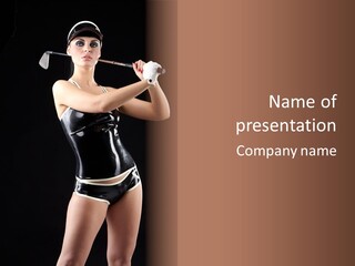 Golfer Sexy Golf PowerPoint Template