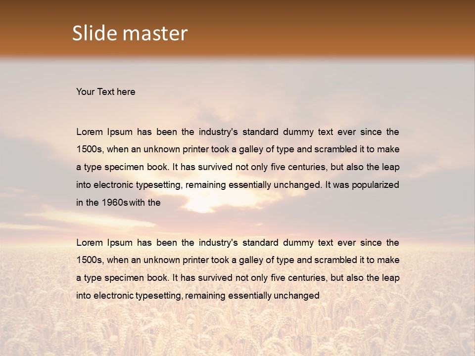 Farm Yellow Cornfield PowerPoint Template