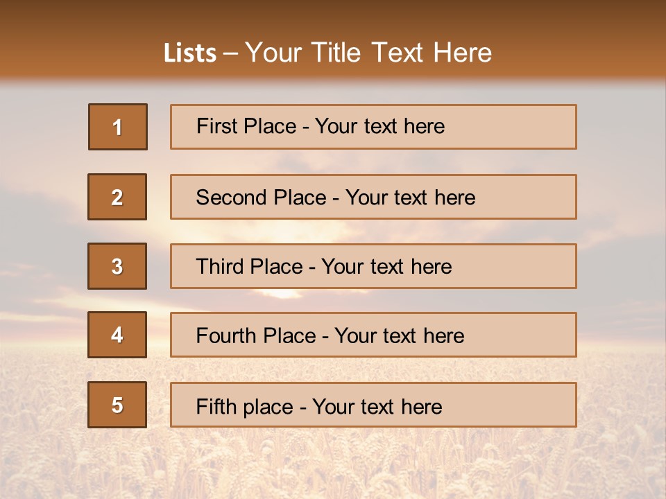 Farm Yellow Cornfield PowerPoint Template