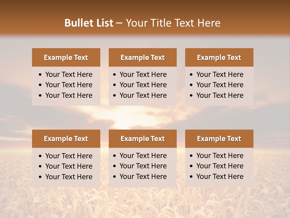 Farm Yellow Cornfield PowerPoint Template