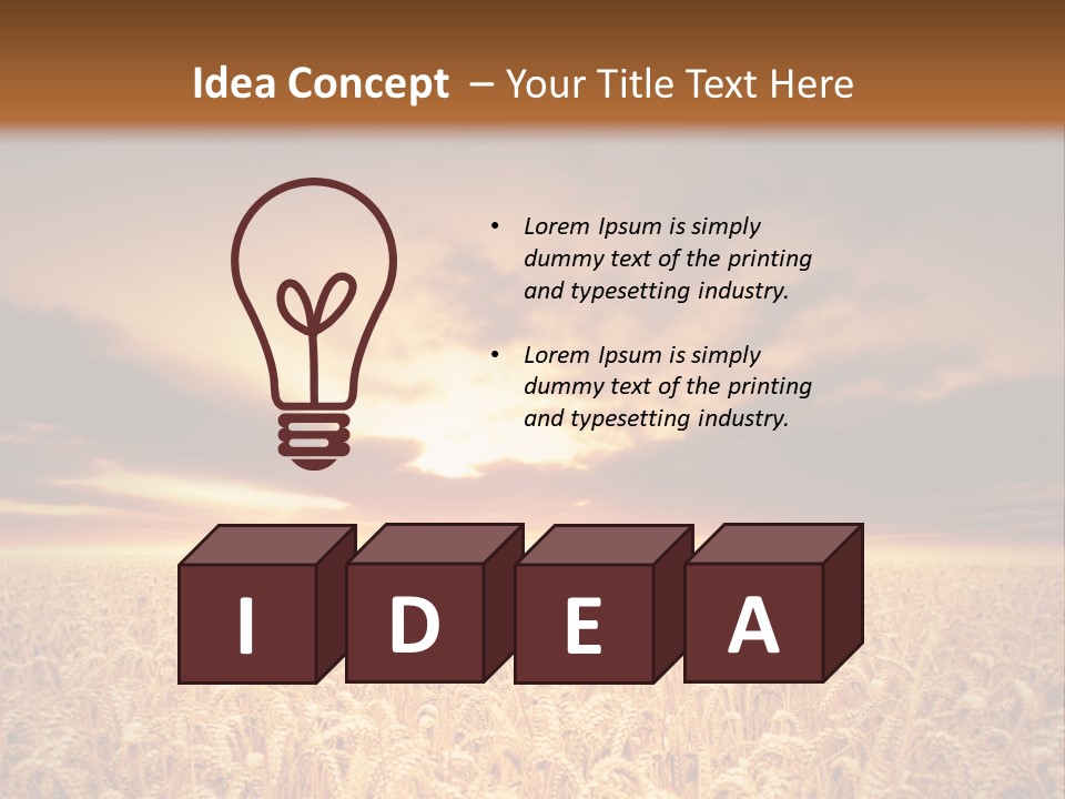 Farm Yellow Cornfield PowerPoint Template