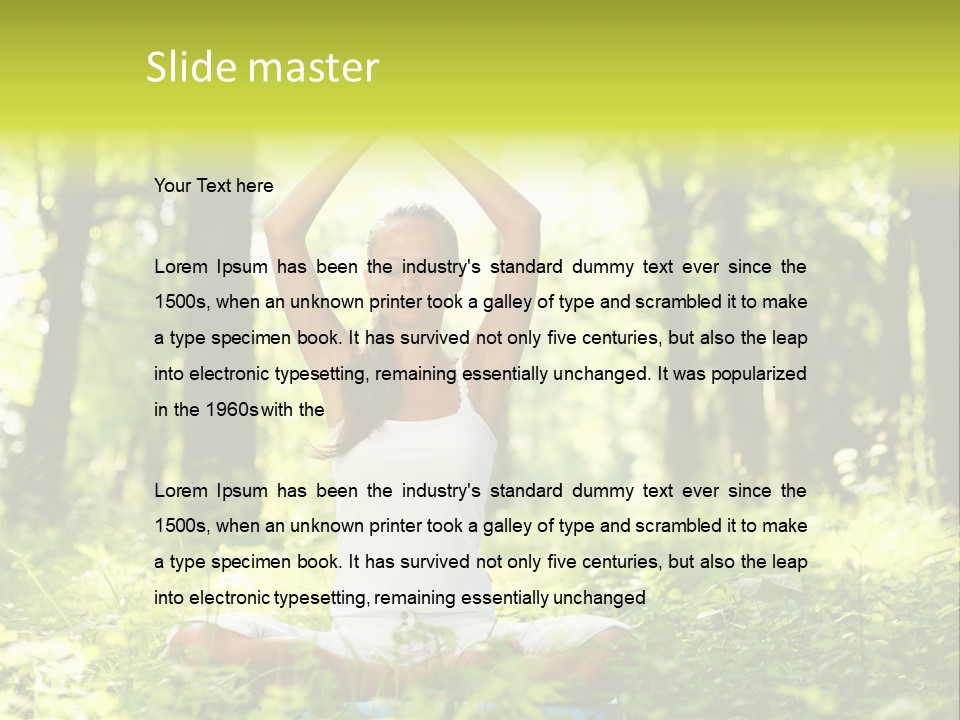 Vitality Relaxation Peaceful PowerPoint Template