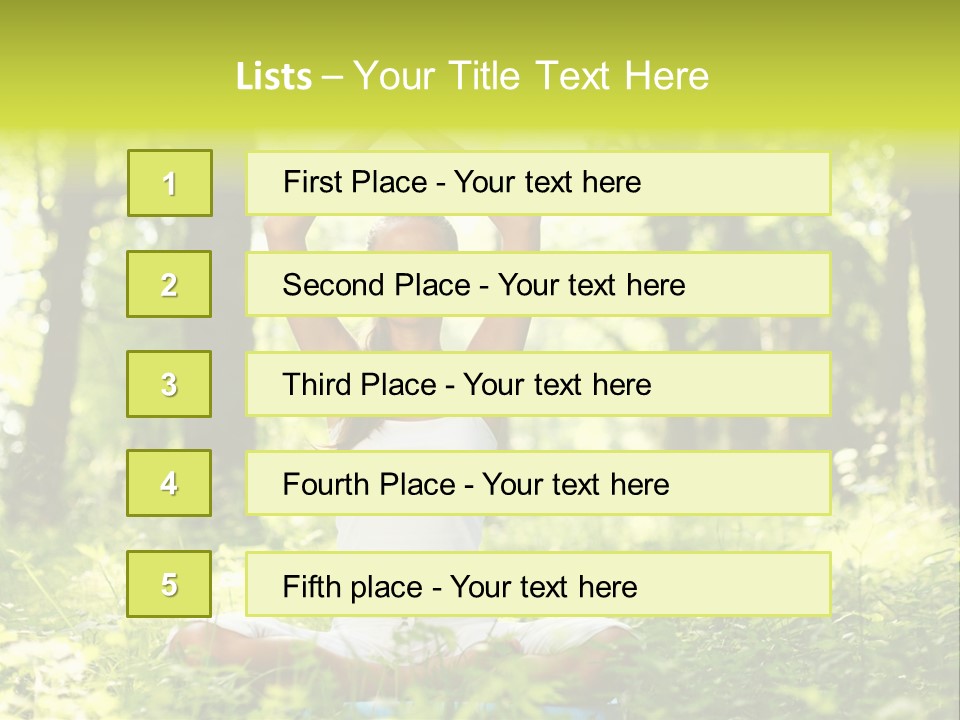 Vitality Relaxation Peaceful PowerPoint Template