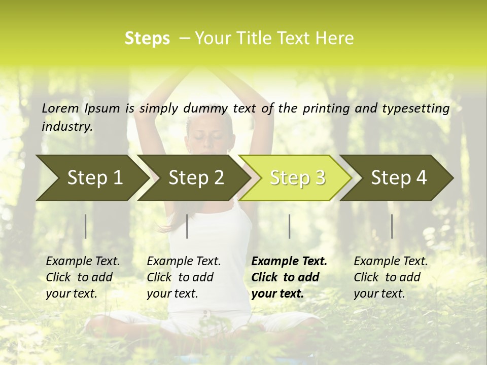 Vitality Relaxation Peaceful PowerPoint Template