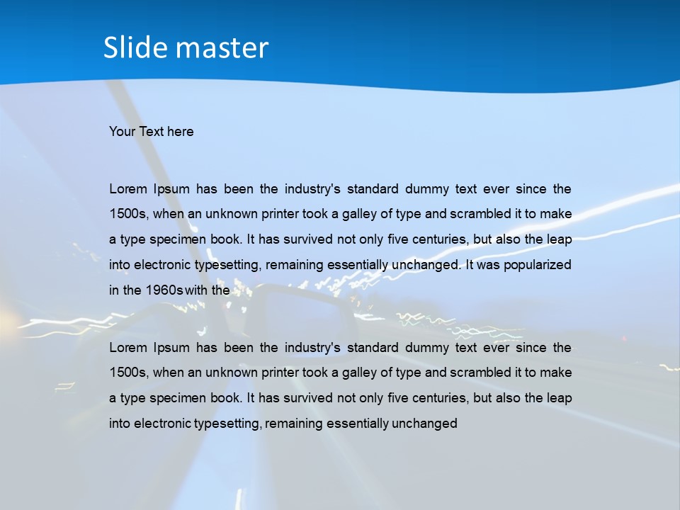 Evening Faster Speed PowerPoint Template