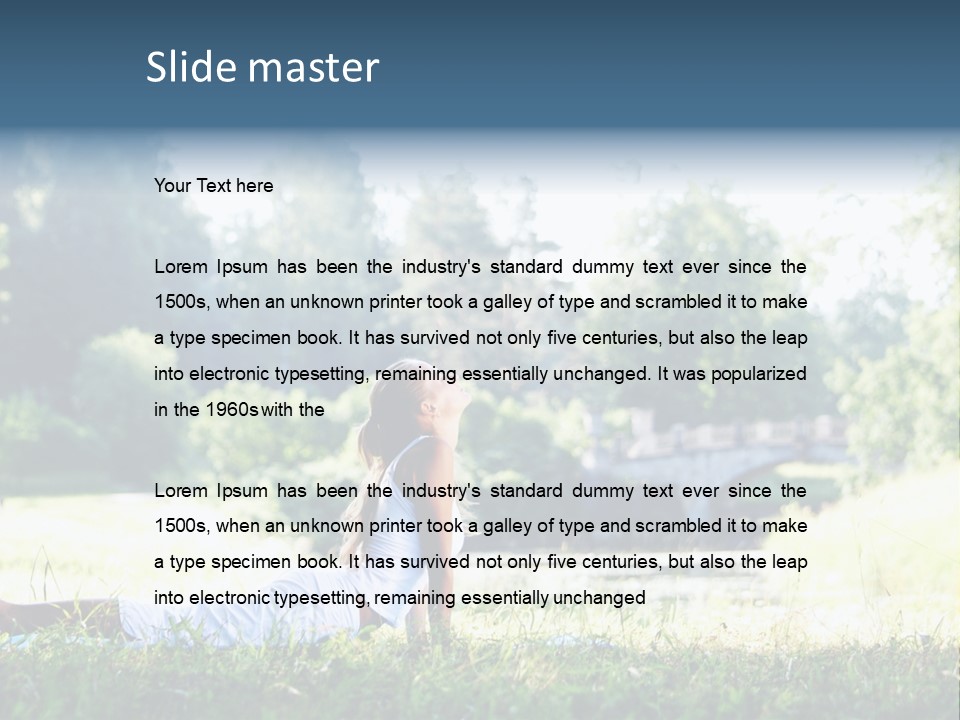 Balance Smiling Meditate PowerPoint Template