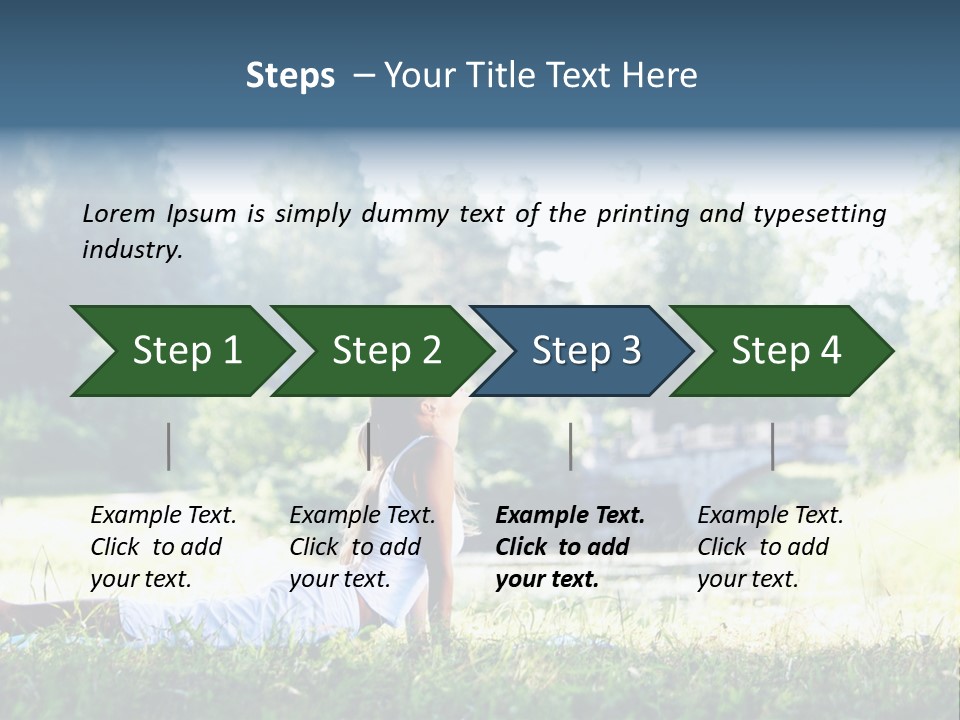 Balance Smiling Meditate PowerPoint Template