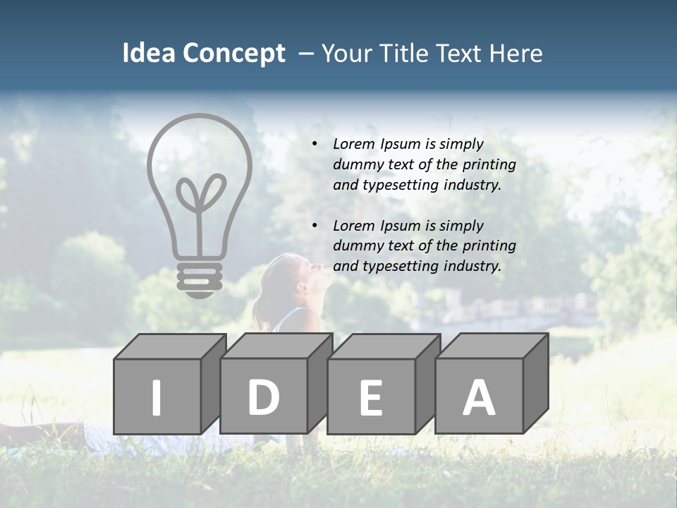 Balance Smiling Meditate PowerPoint Template