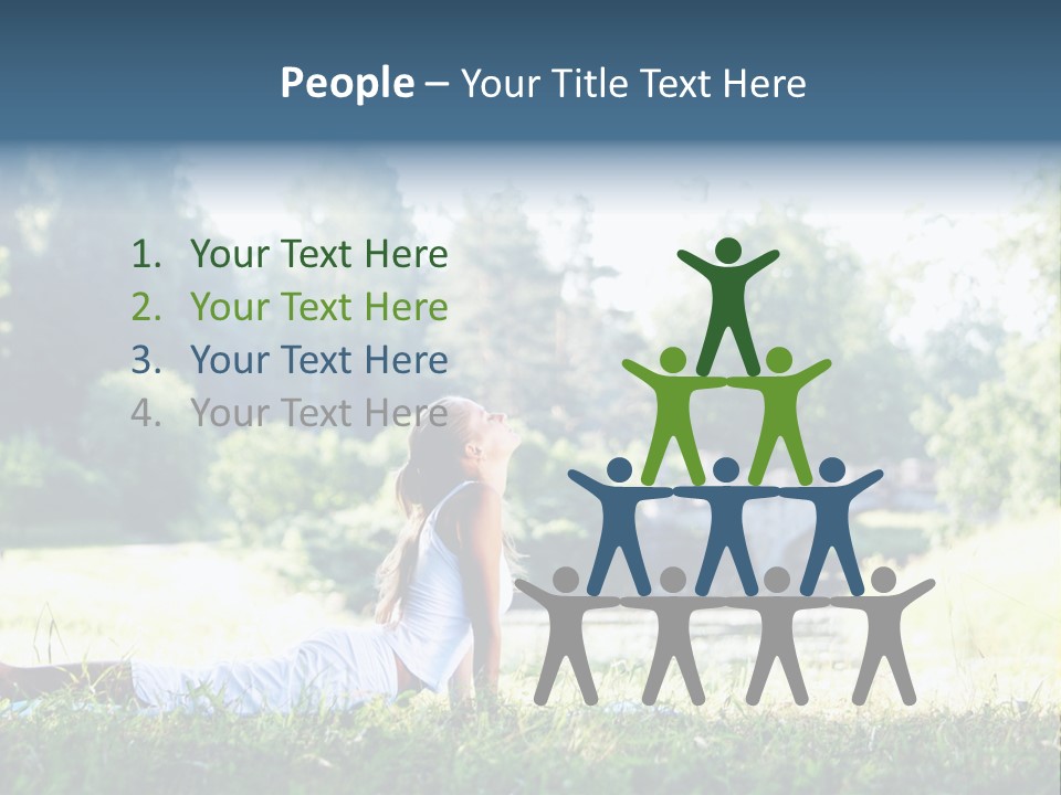 Balance Smiling Meditate PowerPoint Template