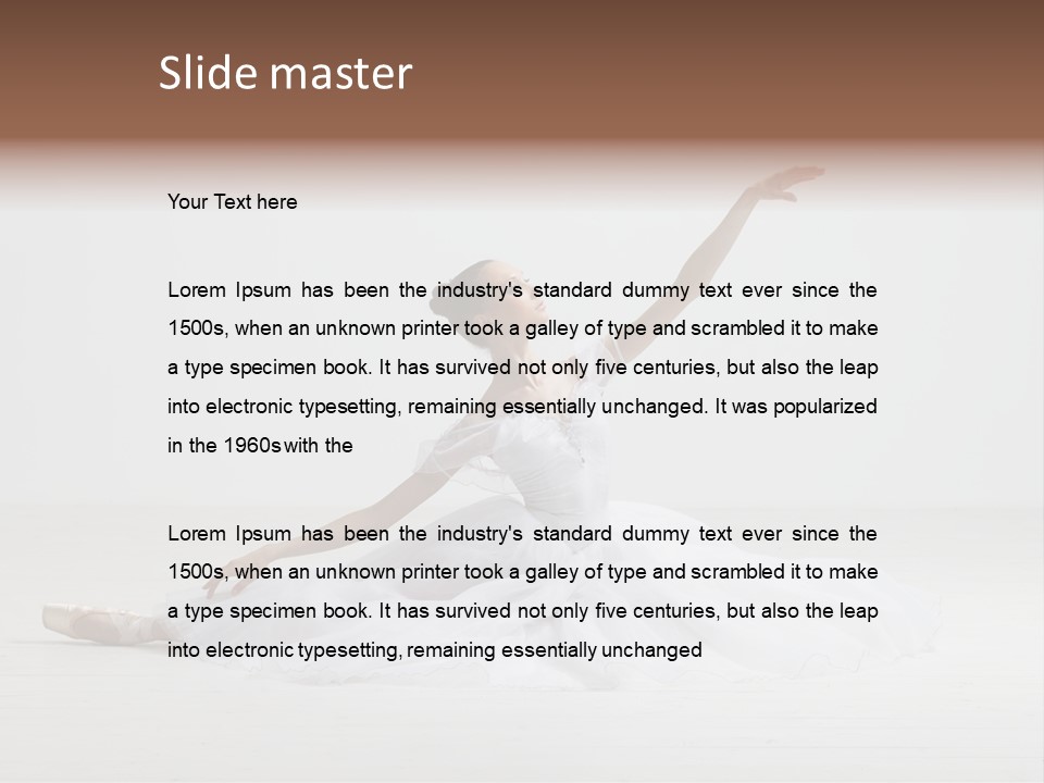 Female Young Exercise PowerPoint Template