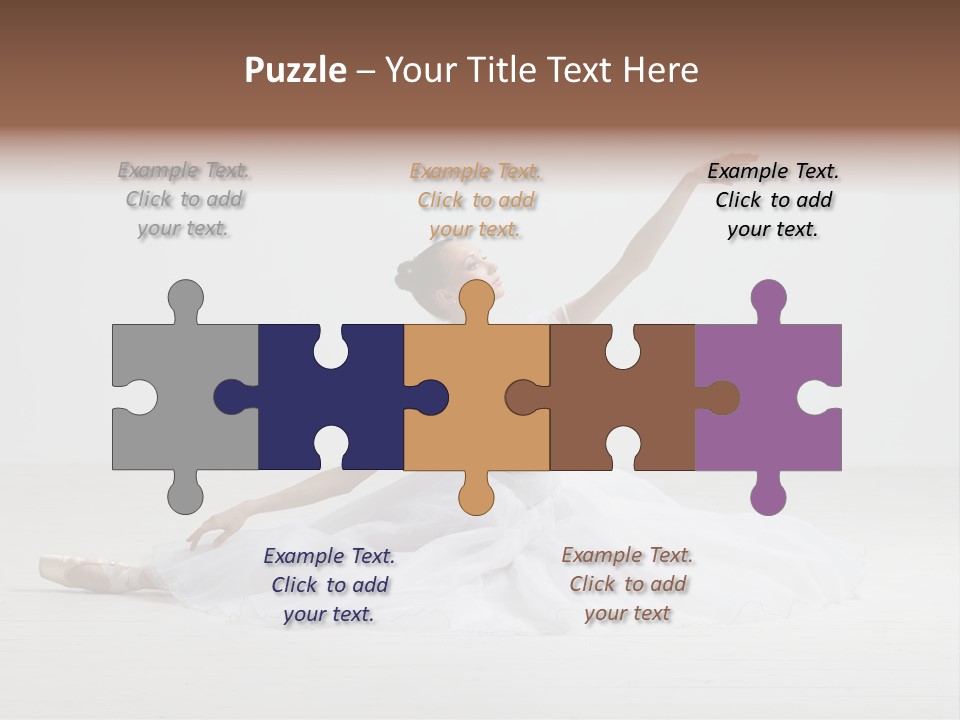 Female Young Exercise PowerPoint Template