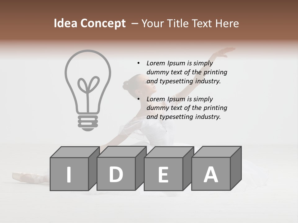 Female Young Exercise PowerPoint Template