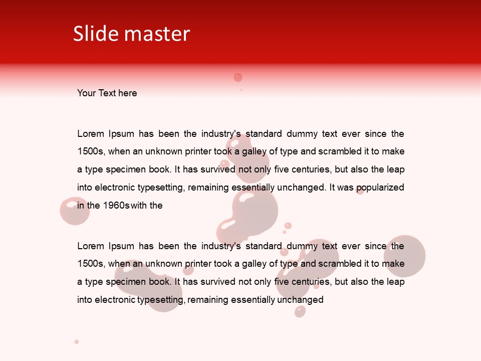 Bloodstains Vibrant Blood PowerPoint Template