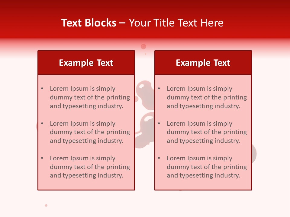 Bloodstains Vibrant Blood PowerPoint Template