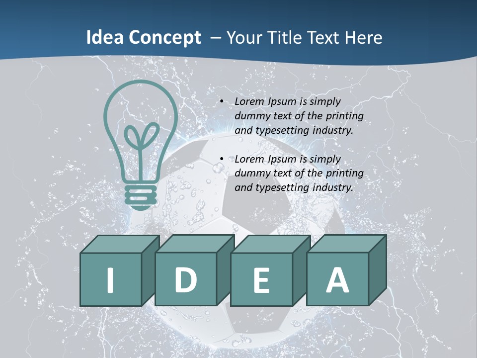 Thunder Sports Isolated PowerPoint Template