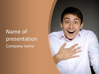 Facial Handsome Wow PowerPoint Template