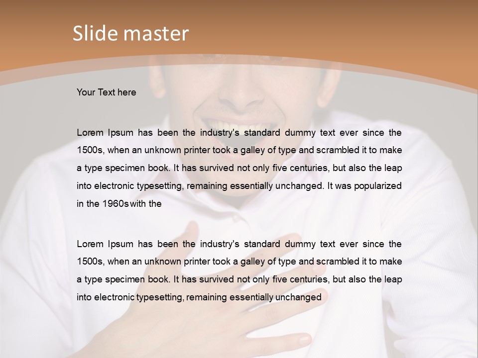 Facial Handsome Wow PowerPoint Template