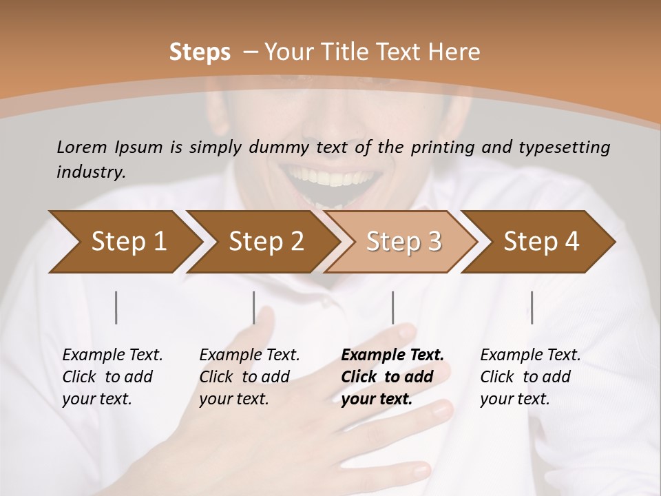Facial Handsome Wow PowerPoint Template