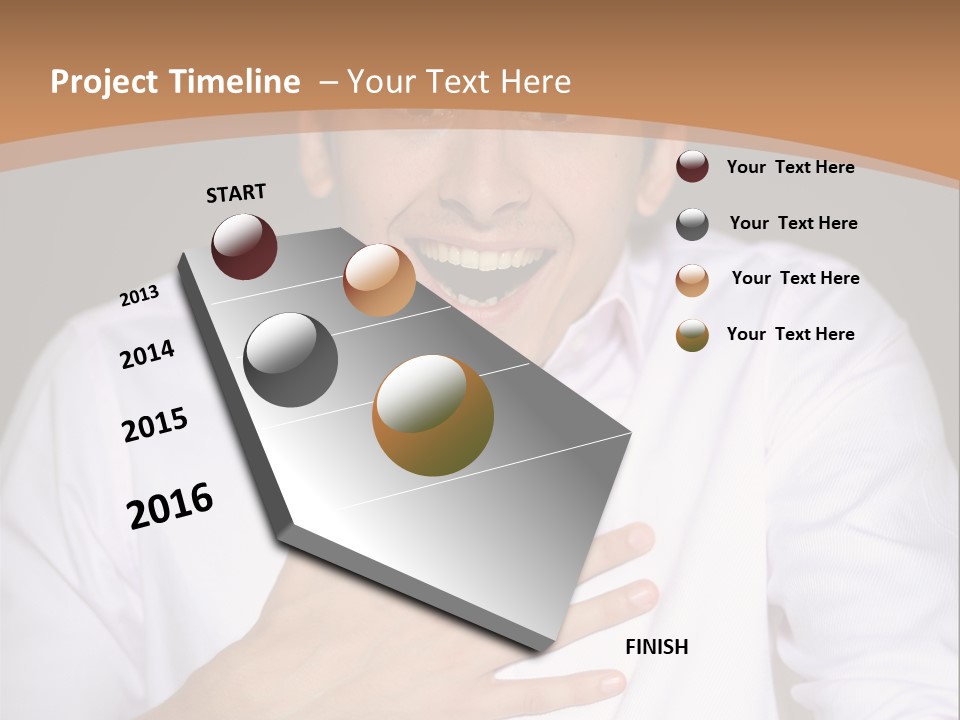 Facial Handsome Wow PowerPoint Template
