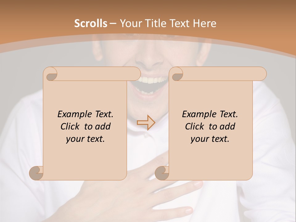 Facial Handsome Wow PowerPoint Template