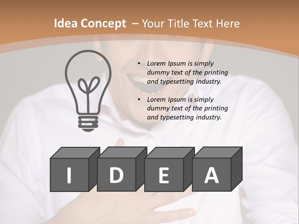 Facial Handsome Wow PowerPoint Template