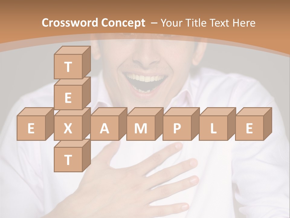 Facial Handsome Wow PowerPoint Template