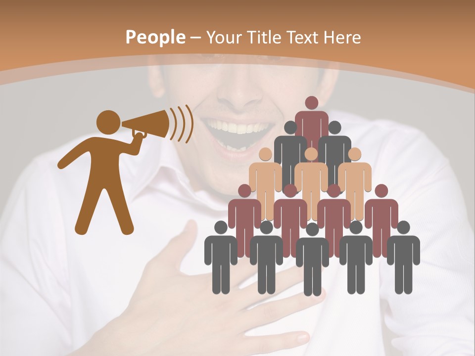 Facial Handsome Wow PowerPoint Template