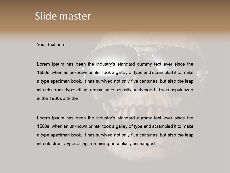 Bone Scary Face PowerPoint Template