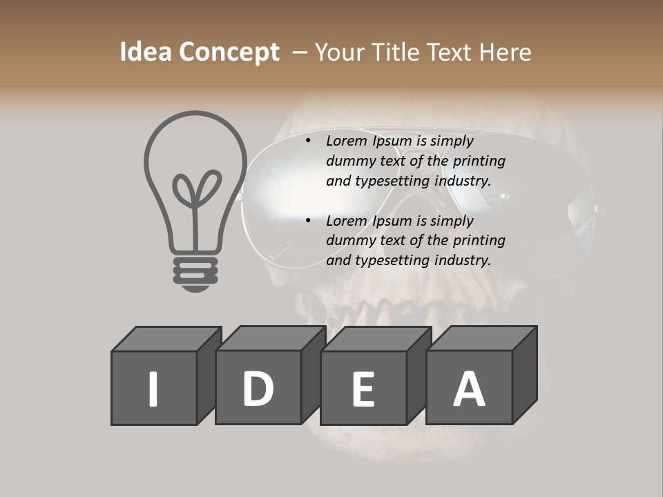 Bone Scary Face PowerPoint Template