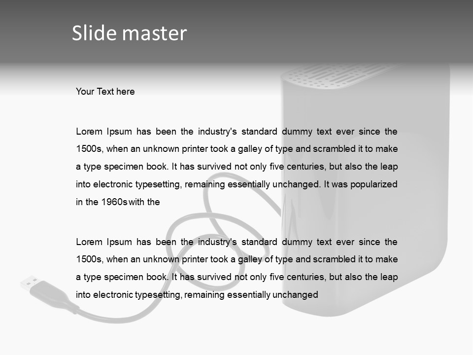 Megabytes Save Data PowerPoint Template