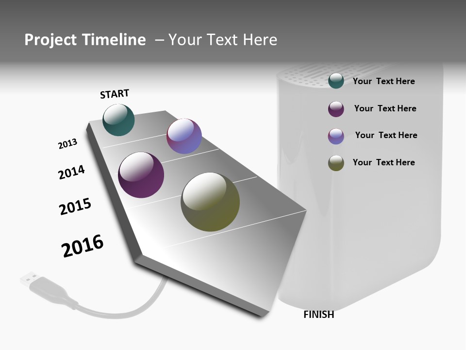 Megabytes Save Data PowerPoint Template