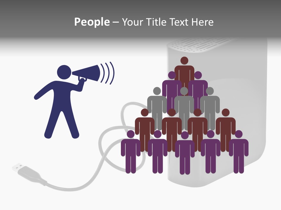 Megabytes Save Data PowerPoint Template