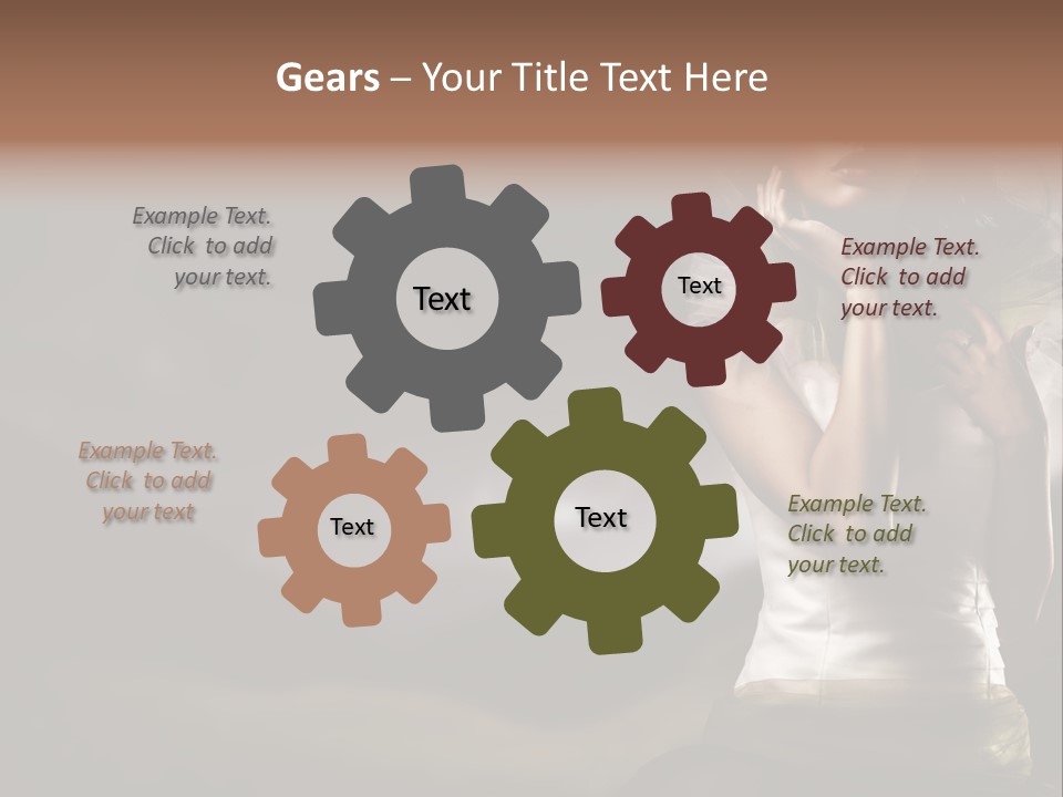 Mountains Female Floral PowerPoint Template