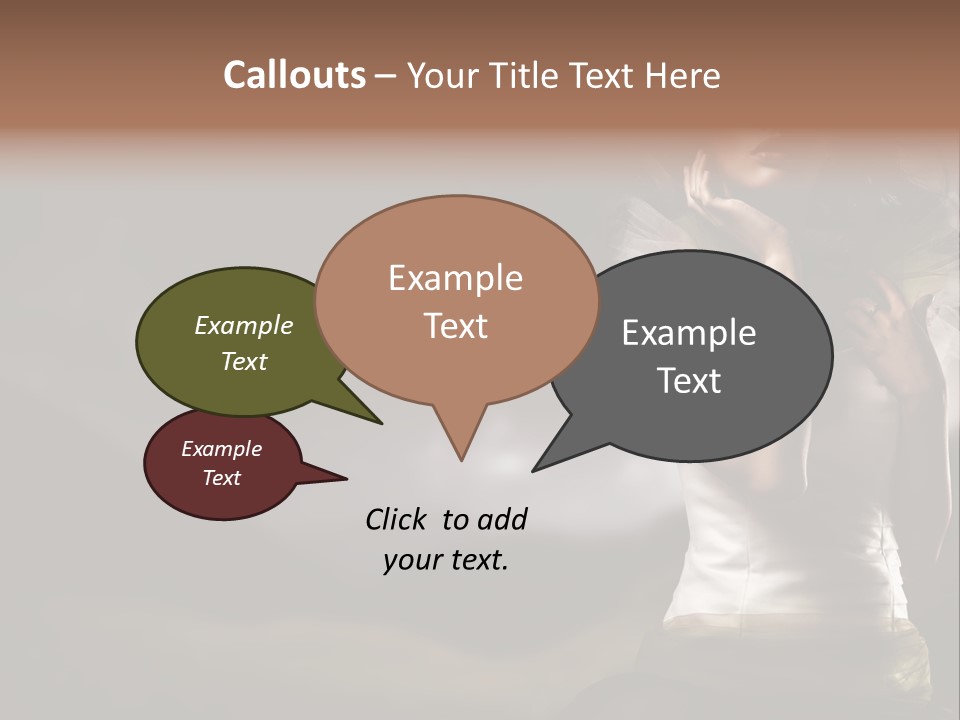 Mountains Female Floral PowerPoint Template